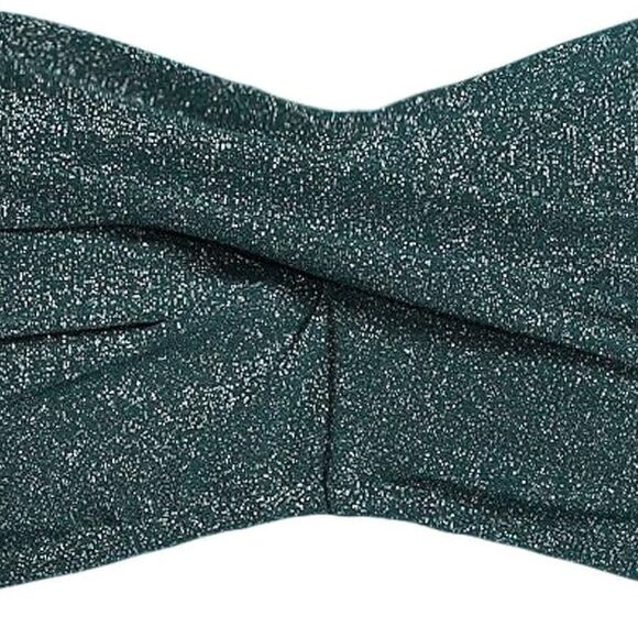 Lands End Plus Chlorine Resist Bandeau Twist Front swim Top deep balsam shine 14 - Picture 3 of 7